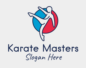 Kick Fitness Karate logo design