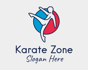 Karate - Kick Fitness Karate logo design