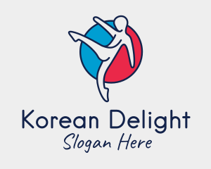 Korean - Kick Fitness Karate logo design