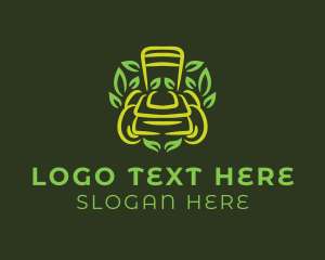 Lawn Mower - Green Lawn Mower Leaf logo design