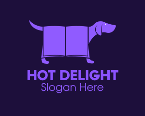 Violet Dog Book logo design