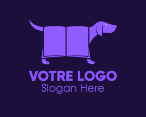 Veterinarian - Violet Dog Book logo design