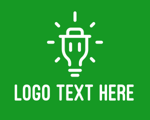 Green City - Bright Light Trash logo design