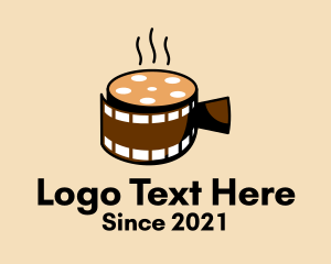 Latte - Hot Coffee Cinema logo design