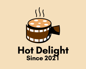 Hot Coffee Cinema  logo design