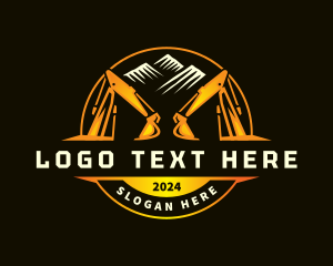 Mountain - Mountain Mining Excavator logo design