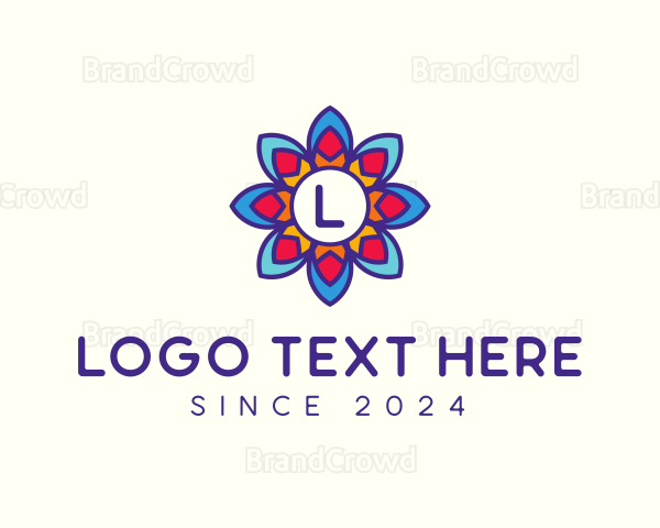 Colorful Flower Petals Logo