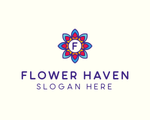 Colorful Flower Petals logo design