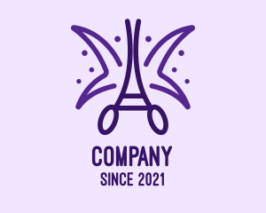 Barber - Purple Butterfly Scirssors logo design