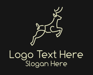Elegant Jumping Deer Logo