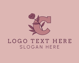 Winery - Pretty Flower Letter C logo design