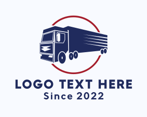 Hotrod - Trailer Truck Express Delivery logo design