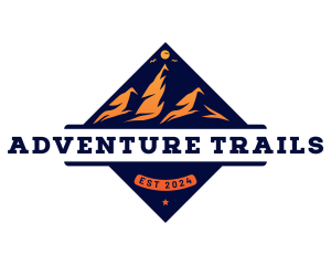 Mountain Hiking Adventure logo design