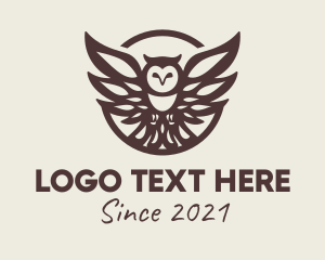 Owl - Wild Owl Bird logo design