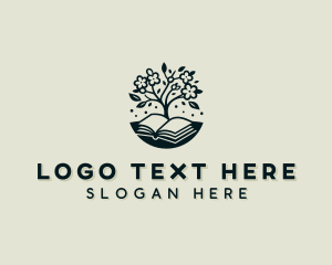 Learning - Book Academic Tree logo design