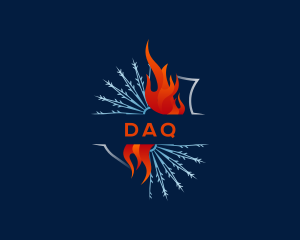 Energy - Fire Snowflake Heating Cooling logo design