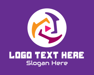 Vlog - Colorful Media Player logo design