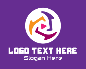 Player - Colorful Media Player logo design