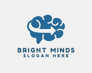 Science - Arrow Brain Neurology logo design