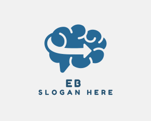 Mind - Arrow Brain Neurology logo design