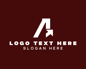 Courier Service - Logistic Arrow Letter A logo design