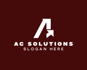 Logistic Arrow Letter A logo design