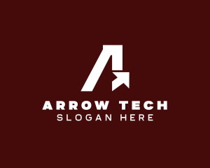 Logistic Arrow Letter A logo design