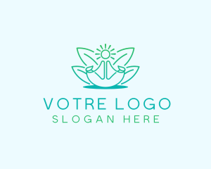 Relax - Wellness Yoga Meditation logo design