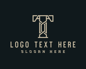 Trenching - Engineering Letter T logo design