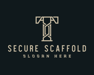 Scaffolding - Engineering Letter T logo design