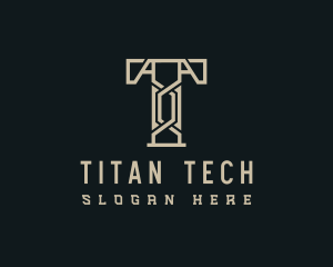 Engineering Letter T logo design