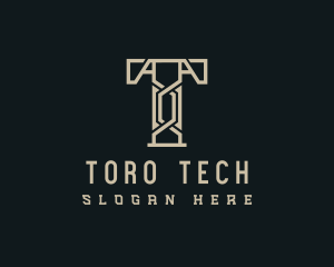 Engineering Letter T logo design