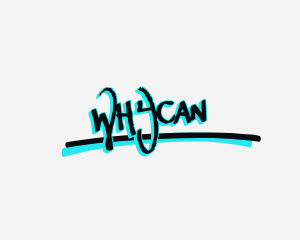 Underline Graffiti Wordmark Logo