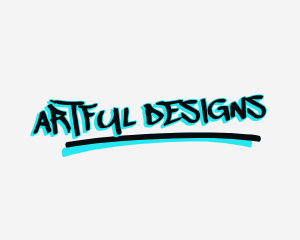 Underline Graffiti Wordmark logo design