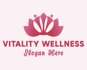 Lotus Flower Wellness Yoga  logo design