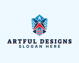 Patriot Star Shield logo design