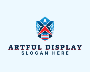 Patriot Star Shield logo design