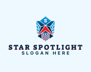 Patriot Star Shield logo design