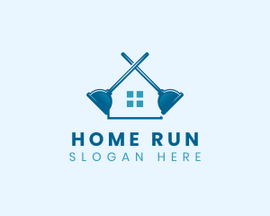 Plunger Plumbing Home logo design