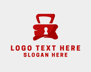 Lock - Red Security Lock logo design