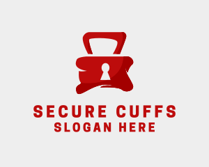 Red Security Lock  logo design