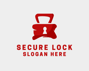Lock - Red Security Lock logo design