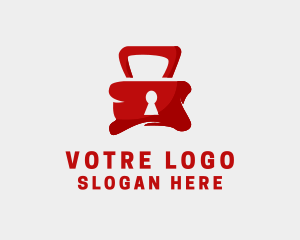 Security Agency - Red Security Lock logo design
