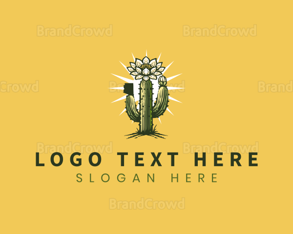 Saguaro Cactus Blossom Logo