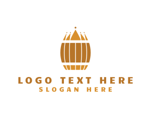 Stag Party - Beer Barrel Crown logo design