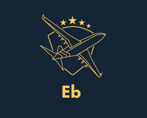 Aeroplane - Golden Shield Plane logo design