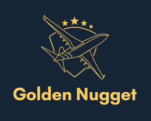 Golden Shield Plane logo design