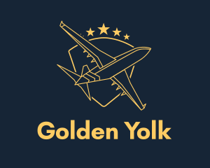 Golden Shield Plane logo design