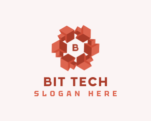 Digital Tech Geometric logo design