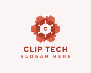 Digital Tech Geometric logo design